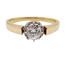 Bague 52 Bague solitaire en or 18k, platine et diamant taille ancienne 58 Facettes A07418