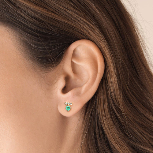Boucles d'oreilles T for Tulip - Boucles d'oreilles en or 18K, émeraudes et diamants 58 Facettes GER1015GN