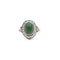Bague 52.5 Bague turquoise verte en or jaune et or gris 18K 58 Facettes REF2306