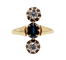 Bague 55.5 Bague marquise antique en or 18K, saphir et diamants 58 Facettes A07429