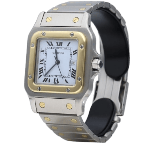 Montre Cartier Santos Galbée - Montre en or jaune et acier 58 Facettes MT46780