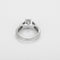 Bague 52 Bague solitaire en or gris, diamant 0,50 ct et petits diamants 58 Facettes B260255