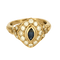 Bague 57 Bague en or jaune avec saphir et diamants 58 Facettes B260339