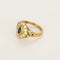 Bague 57 Bague en or jaune avec saphir et diamants 58 Facettes B260339