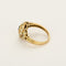 Bague 57 Bague en or jaune avec saphir et diamants 58 Facettes B260339