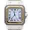 Cartier Santos Galbée - Sarı altın ve çelik saat 