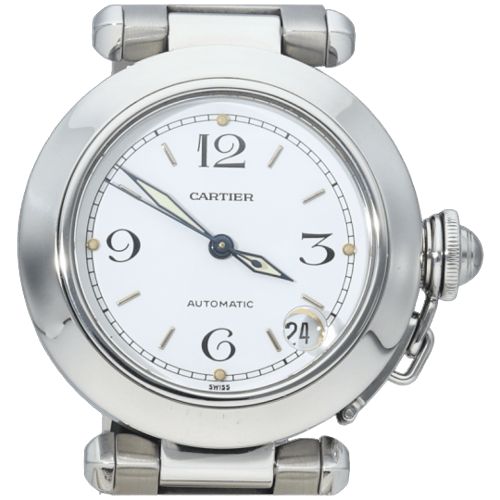 Montre Cartier Pasha C - Montre automatique 35 mm en acier 58 Facettes MT46765