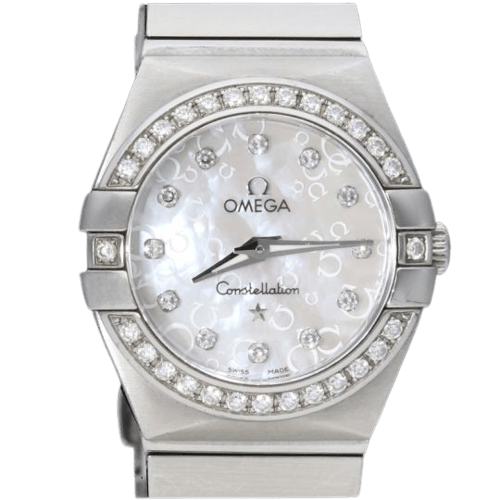 Montre Omega Constellation - Montre femme en acier et diamants 58 Facettes MT46986