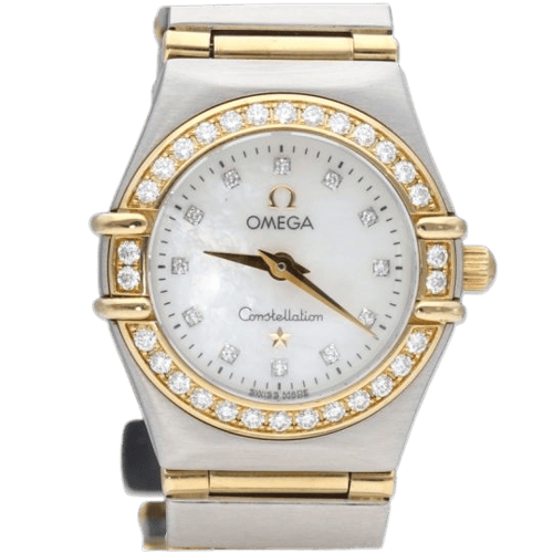 Montre Omega Constellation - Montre Mini en or jaune, acier et diamants 58 Facettes MT46988