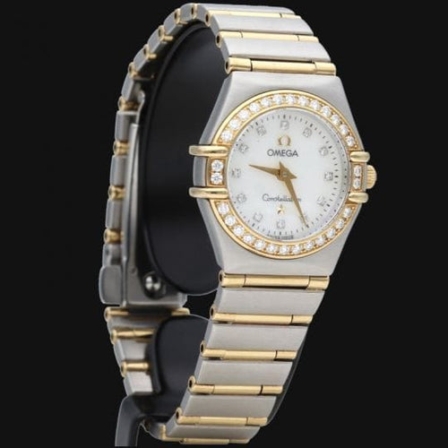 Montre Omega Constellation - Montre Mini en or jaune, acier et diamants 58 Facettes MT46988