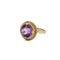 Bague 56.5 Bague améthyste ronde en or jaune 18K 58 Facettes REF2368-90