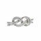 Boucles d'oreilles Noeud - Clip de revers en or gris et platine, diamants 58 Facettes REF23108-130
