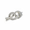 Boucles d'oreilles Noeud - Clip de revers en or gris et platine, diamants 58 Facettes REF23108-130