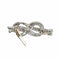 Boucles d'oreilles Noeud - Clip de revers en or gris et platine, diamants 58 Facettes REF23108-130