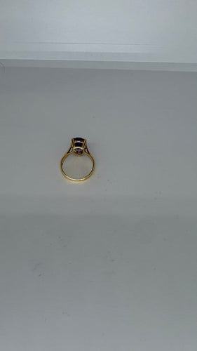 Bague 52 Bague en or jaune et améthyste poire 58 Facettes Bague 001