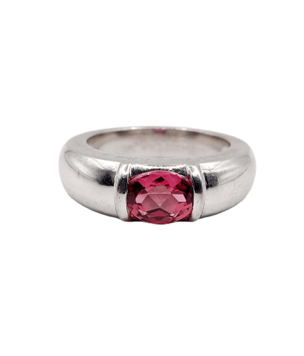 Chaumet Gioa - White gold bangle ring and pink tourmaline 