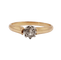 Anello Solitario antico in oro rosa 18k, platino e diamante 