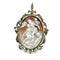 Broche Broche camée ancienne en or gris et argent, diamants 58 Facettes REF23123-155