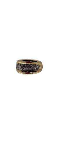 Bague 49 Bague pavée de diamants en or jaune 58 Facettes Bague 001