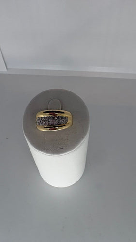 Bague 49 Bague pavée de diamants en or jaune 58 Facettes Bague 001