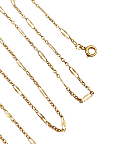 Collier Chaîne vintage - Collier en or 18K à mailles forçat et agrafes 58 Facettes A07470