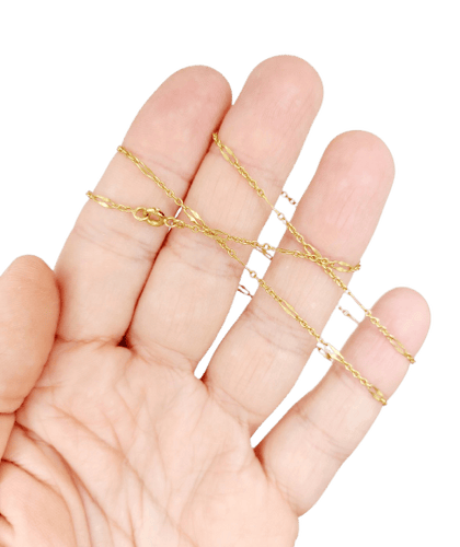 Collier Chaîne vintage - Collier en or 18K à mailles forçat et agrafes 58 Facettes A07470