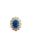 Bague 54 Marguerite - Bague en or blanc, saphir et diamants 58 Facettes adada