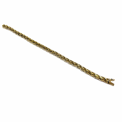 Bracelet Bracelet souple deux ors en or jaune et or gris 58 Facettes REF24058-221