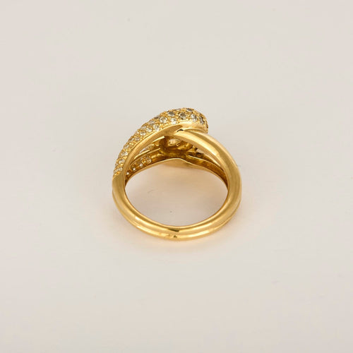 Bague 53 Bague nœud d’Héraclès en or jaune et diamants 58 Facettes B260295
