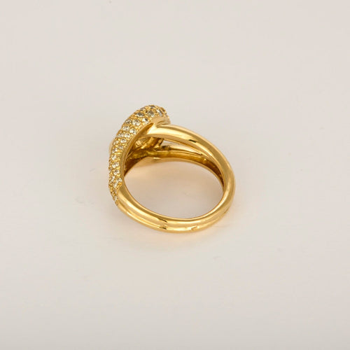 Bague 53 Bague nœud d’Héraclès en or jaune et diamants 58 Facettes B260295