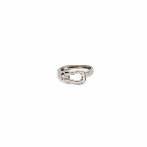 Bague 50.5 Fred Force 10 - Bague en or gris et diamants 58 Facettes REF24104CF-267