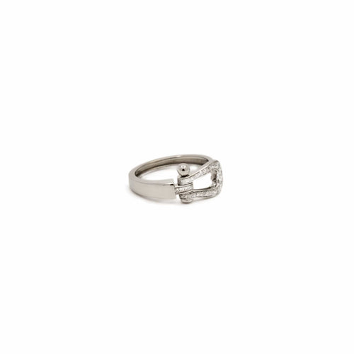 Bague 50.5 Fred Force 10 - Bague en or gris et diamants 58 Facettes REF24104CF-267
