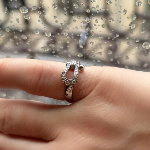 Bague 50.5 Fred Force 10 - Bague en or gris et diamants 58 Facettes REF24104CF-267
