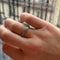 Bague 55 Alliance - Bague américaine en platine diamants 58 Facettes REF24076-239