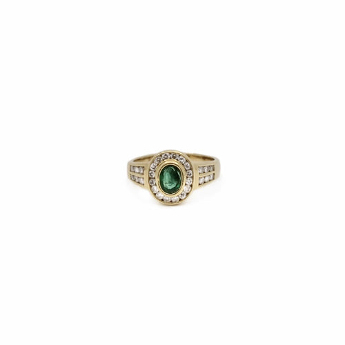 Bague 51.5 Bague Pompadour - Bague émeraude en émeraude et diamants 58 Facettes REF24075-238