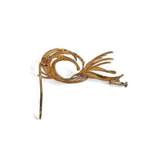 Broche Broche gerbe de plumes en or jaune 58 Facettes REF24069-232