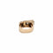 Bague 56 Bague tank asymétrique en or rose 18K et diamants 58 Facettes REF24100CF-263