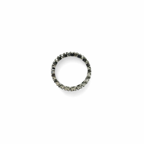 Bague 53 Alliance américaine - Bague en or gris et diamants 58 Facettes REF2515-282