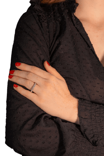 Bague 57 Alliance américaine - Bague en platine et diamants 58 Facettes 5768399RV