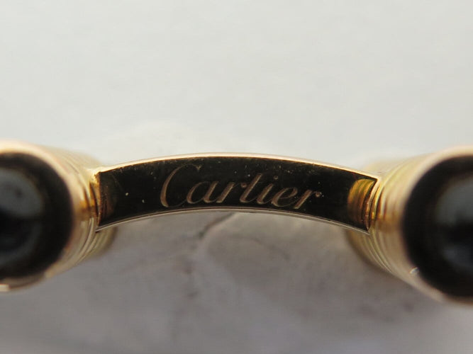 Mansjettknapper Cartier Fjærdekor - Mansjettknapper i roségull og onyks 58 Facettes 274667
