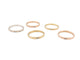 Ring 54 Pomellato Lucciole - Set of 5 rings in 18K gold and diamonds 58 Facettes 275527