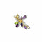 Pendentif Christian Lacroix - Pendentif croix multigemmes en or jaune 18K et diamants 58 Facettes REF2532-299