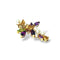 Pendentif Christian Lacroix - Pendentif croix multigemmes en or jaune 18K et diamants 58 Facettes REF2532-299