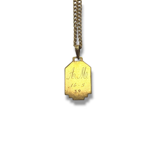Pendentif Médaille religieuse Vierge en or jaune 18K et nacre 58 Facettes REF24066-229