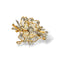 Broche Broche nœud dentelle en or jaune-rosé et platine, diamants 58 Facettes REF2539CF-306