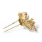 Broche Broche nœud dentelle en or jaune-rosé et platine, diamants 58 Facettes REF2539CF-306