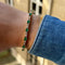 Bracelet Bracelet émeraudes et ligne de diamants en or jaune 58 Facettes REF2547-319