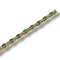 Bracelet Bracelet émeraudes et ligne de diamants en or jaune 58 Facettes REF2547-319