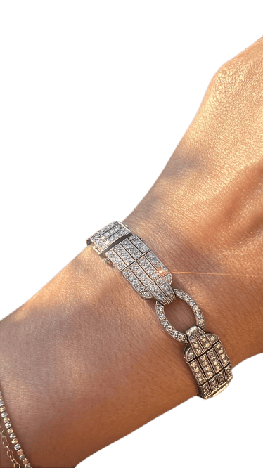Bracelet Art déco - Bracelet en platine et diamants 58 Facettes Bracelet 2