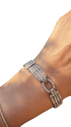 Bracelet Art déco - Bracelet en or gris et diamants 58 Facettes Bracelet 2